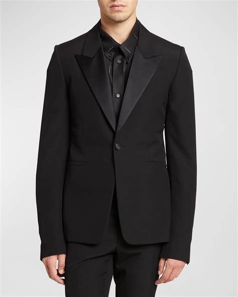 givenchy tuxedo jacket|Givenchy peak lapel tuxedo.